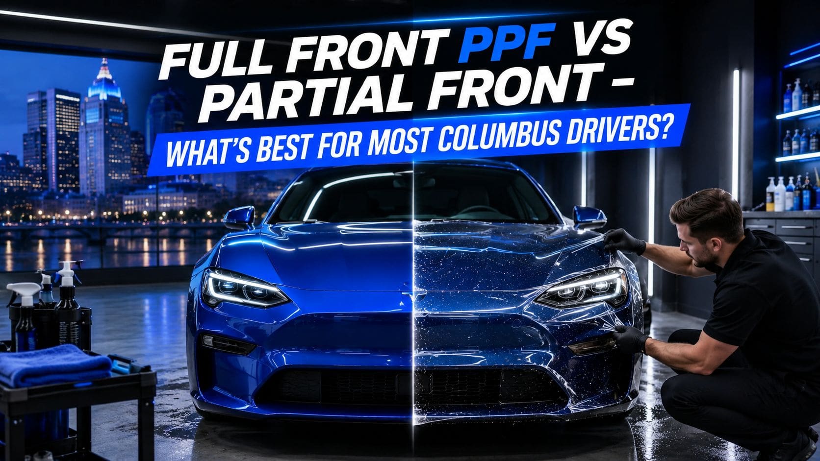 full front ppf vs partial front what is best for most columbus drivers car detailing