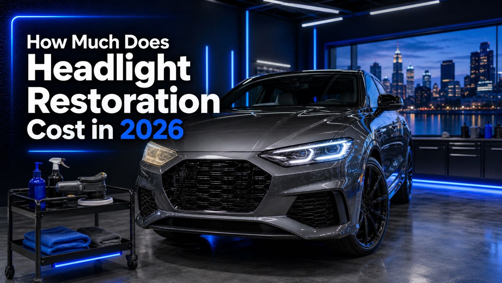 how much does headlight restoration cost car detailing